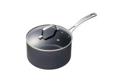 Kyocera Ceramic Saucepan with Ceramic Non-Stick Coating, 20 cm, PFAS/PTFE Free, Stainless Steel Handle, Suitable for All Hob Types, Includes Glass Lid