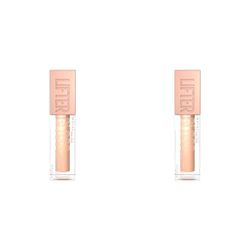 Maybelline Lifter Gloss Bronzed Lip Gloss, Lasting Hydration Formula With Hyaluronic Acid, Non Sticky, 020, Sun (Pack of 2)