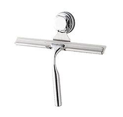 Compactor BESTLOCK Bath Spatola per Doccia Raschietto con Ventosa Ultra-Resistente, 25.4x5.5x23.5 cm, Cromo