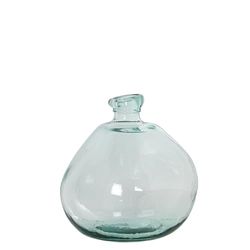 JARRÓN VIDRIO RECICLADO 32CM TRANSPARENTE IRREGULAR_°32X32CM BOCA:°5CM 11500CC