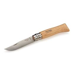 Opinel Inox mes volwassenen blister 2540809 N° 08, natuur