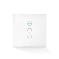 Nedis Wi-Fi Smart Wall Switch for Curtain, Shutter or Sunshade Controller, Voice Control via Alexa or Google Home, IFTTT, Plug & Play, No Hub or Subscription Required, SmartLife