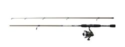 Mitchell Tanager Camo II Spin Combo, hengel en haspel combo, draaiende combo's, ideaal voor beginners of incidentele vissers, roofdiervissen, snoekbaars/snoekbaars/snoekbaars, uniseks, groene camo,