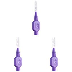 TePe Brossettes interdentaires Original - Nettoyage facile des espaces interdentaires - 1 x 8 brossettes - Diamètre 1,1mm - Violet (Lot de 3)
