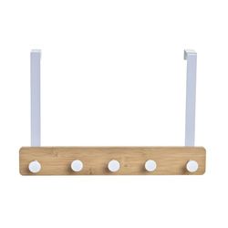 PERCHERO METAL BAMBU 38,5X4,8X25,5 BLANCO