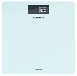 Taurus Inception Digital badvåg, slim-design, 28x28 cm, extremt robust härdat kristall, kg/lb, lättläst displayskärm, max 180kg/min 3 kg, halkfria fötter, blå