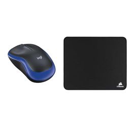 Logitech M185 Wireless Mouse, & Corsair MM350 Champion Series, Medium Premium