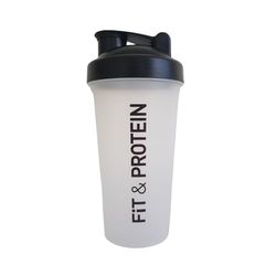 Gerlinéa Fit & Protein Shaker pour boissons protéinées, 600 ml, Sans BPA, Transparent, 222422