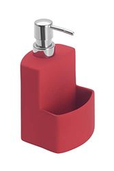 Wenko 3620111100 Dispenser per Detersivo True Colours Festival, Ceramica Soft-Touch Tocco Delicato, 10 x 18 x 10 cm, Rosso
