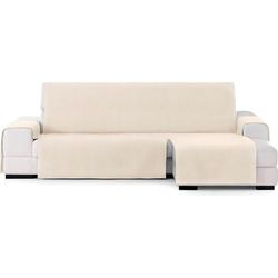 ECOMMERC3 | Copridivano elasticizzato per chaise longue normale destra, copridivano Chaiselong beige con elastici regolabili, compatibile con divani ad angolo sinistro o destro