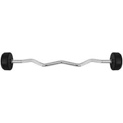 HMS Unisex 17-58-021 5907695509045 Barra Arricciata Rivestita in Gomma, Nero, Taglia Unica
