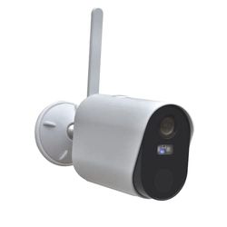 Daewoo W502 W502 W502 draadloze vrijstaande camera, bewegingsdetectie, nachtzicht in kleur, bidirectioneel audiosysteem, compatibel met Amazon Alexa, wit