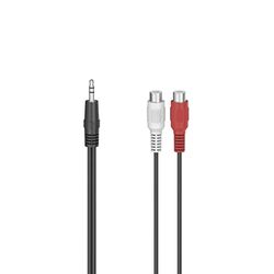 Hama Adaptateur Audio 2 x RCA Femelle vers Jack stéréo 3,5 mm