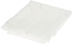 Douceur d'Intérieur, Par reto passante de 2 x 60 x 120 cm, com pala bordada, design de pequenas flores, cor branca/branca.