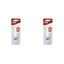 Kiss Colle à ongles avec seringue doseuse transparente 3 g (Lot de 2)