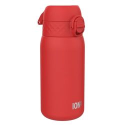 ION8 Borraccia Termica in Acciaio Isolato, 320ml, a Prova di Perdite, Facile da Aprire, Serratura Sicura, Lavabile in Lavastoviglie, Maniglia per il Trasporto, Facile Pulizia, Durevole, Rosso
