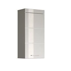 trendteam smart living Mobili, Legno, Bianco/Bianco (Alta lucentezza), 37 x 77 x 23 cm