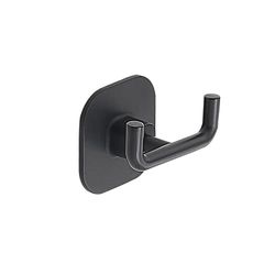 Gedy | Teide Perchero de pared de acero inoxidable y cromado, acabado negro, dimensiones 5,3 x 6,5 x 4,1 cm y peso 0,108 kg