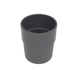 LÄSSIG Kinderbeker, drinkbeker, beker, kinderservies, zonder melamine, BPA-vrij, voor vaatwasser en magnetron/mok, effen antraciet