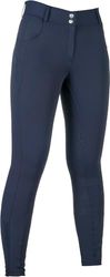 HKM ARI Mid Rise Silicone Full Seat Pantalones, Azul Oscuro, 13-15 años Unisex niños