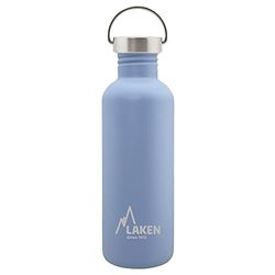 Laken Basic Borraccia in Acciaio Inossidabile, Bottiglia d'acqua con Tappo a Vite in Acciaio, Bocca Larga, 1 L, Blu