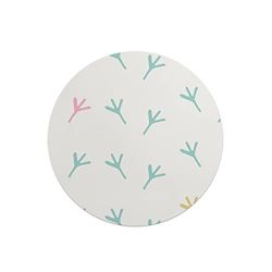 Questo Casa, Rund musmatta med digitalt tryck, halkfri baksida, för kontor och hem, diameter: 22 cm
