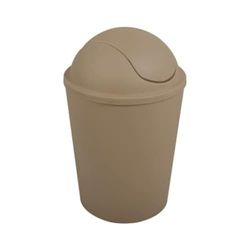 MSV Poubelle AKO 5,5 l avec Couvercle Rabattable Taupe, Marron, 5,5 L