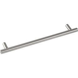 Unbekannt Grimme Enija 8569210210 Basic Cupboard Handle (Barell) Diameter 12 mm Width 250 mm Bar Handle Brushed Stainless Steel Silver Hole Spacing 210 mm