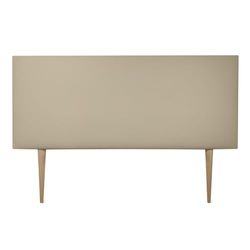 Duérmete Online Cabecero Viena Acolchado + Patas, Tapizado Premium en Polipiel de Alta Gama, Práctico y de Atractivo Diseño, Madera, Beige, 170 x 60 cm (Cama 160)