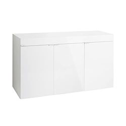 AQPET CABINET 120 Supporto per acquario in legno con finitura lucida 120x50x80h, Bianco