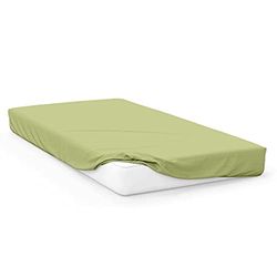 Soleil d'ocre Sábana ajustable para bebé en JERSEY, 60 x 120 cm, Verde