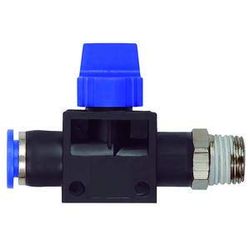 '3/2-Wegeventil "azul Serie, conector de enchufe, R 1/4 a., F. manguera de A de 12 mm de diámetro de trabajo, Máx. 15 bares, KS/MS vern., caudal S-G.