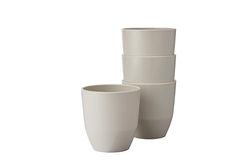Mepal - Cup 4 pieces Silueta - Tea and coffee cup - Dishwasher & microwave resistant - Tableware - 200 ml - Nordic white