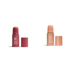3INA MAKEUP - The No-Rules Stick 362 + The No-Rules Stick Highlighter 312 - Illuminante Oro Rosa Stick e Blush Rosa Stick con Acido ialuronico per Occhi Labbra e Guance - Vegan - Cruelty Free