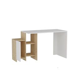 WELL HOME MOBILIARIO & DECORACIÓN Escritorio 113x55x73 Blanco-Roble Zafiro