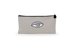 Bonamaison Digitally Printed Canvas Pencil Pouch with Zipper, Zipper Pencil Case for School, Canvas Pen Bag for Kids, Boys, Girls, 100% Cotton, Unisex, 1 Piece, 21x12 cm