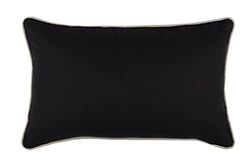 COUSSIN DUO NOIR/LIN 30X50 cm