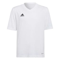 adidas Entrada 22 Short Sleeve Jersey, T-shirt Unisex - Bambini e ragazzi, White, 164