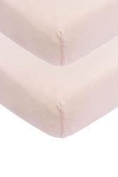 Meyco Baby Uni spannbettlaken juniorbett - 2er Pack - Soft Pink - 70x140/150cm