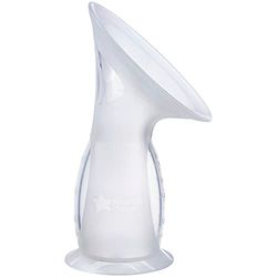 Tommee Tippee silikon manuell bröstpump, 100 ml, låt ner fångare, trådlös, bärbar, stark sugbas, inkluderar steriliseringslock