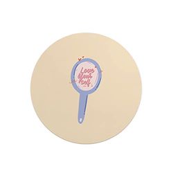 Questo Casa, Round Digital Printed Mouse Pad, Non-Slip Base, for Office and Home, Diameter:22cm