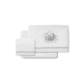 Interbaby Draps Coralina New Sleeping Blanc et Gris pour nacelle et Chariot bébé