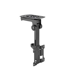 PureMounts TV plafondbeugel voor televisie, geschikt voor 13-27 inch, inklapbaar, in hoogte verstelbaar, draaibaar, kantelbaar, tot VESA 100x100, zwart