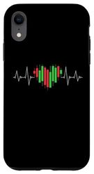 Coque pour iPhone XR Trader Heartbeat Crypto Trading Pulse Line EKG Bougeoirs