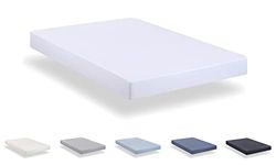 Todocama - Hoeslaken van extra zachte geborstelde microvezel (bed 105 x 190/200 cm, wit)