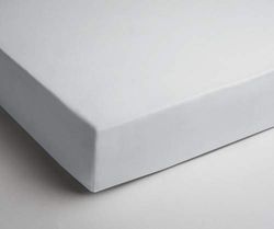 Papillon Fitted sheet satin white, Cotton, 90 x 220 cm
