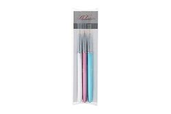 Bella Vida 3U Nail Pensel Pack (Fin spets), Standard, Unik