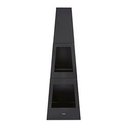 Tower Obélisque Brûleur à Bois avec Bloc de Rangement Bois Noir T978509