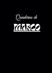 Quaderno formato A4 a quadretti da 0,5 cm personalizzato: Marco. 120 pagine