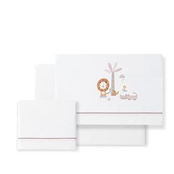 Beddengoed voor kinderbed, leeuw, palm, wit, make-up